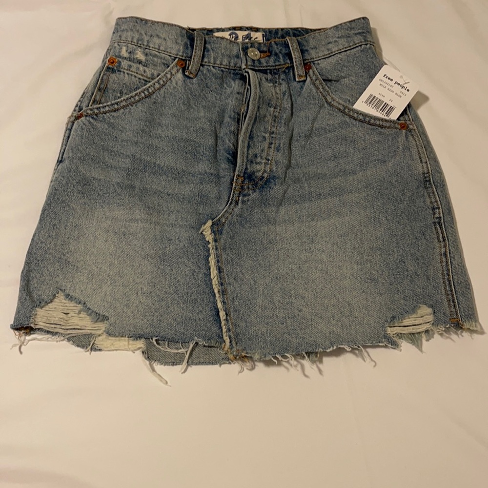 Free People Jean Skirt